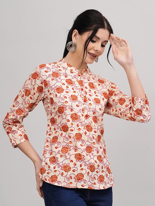 women floral printed straight top - 20892803 - Standard Image - 0