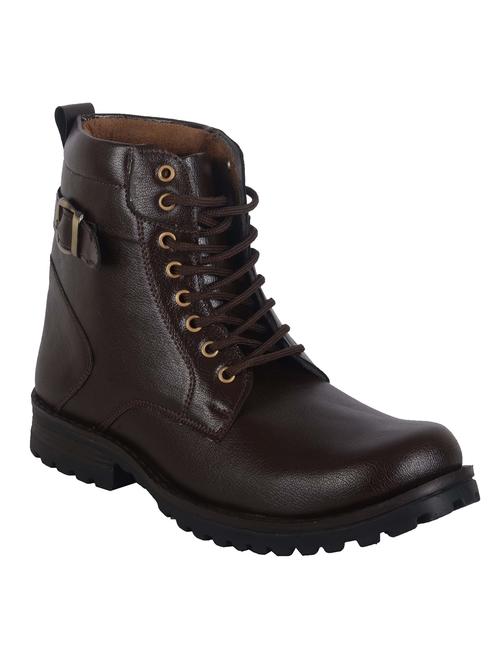 men brown lace up boots - 20893555 - Standard Image - 0
