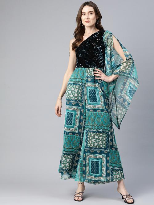 women green sequin full leg jumpsuit - 20893692 -  Standard Image - 0