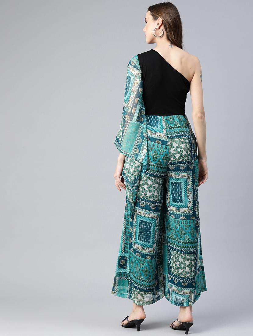 women green sequin full leg jumpsuit - 20893692 - Standard Image - 3