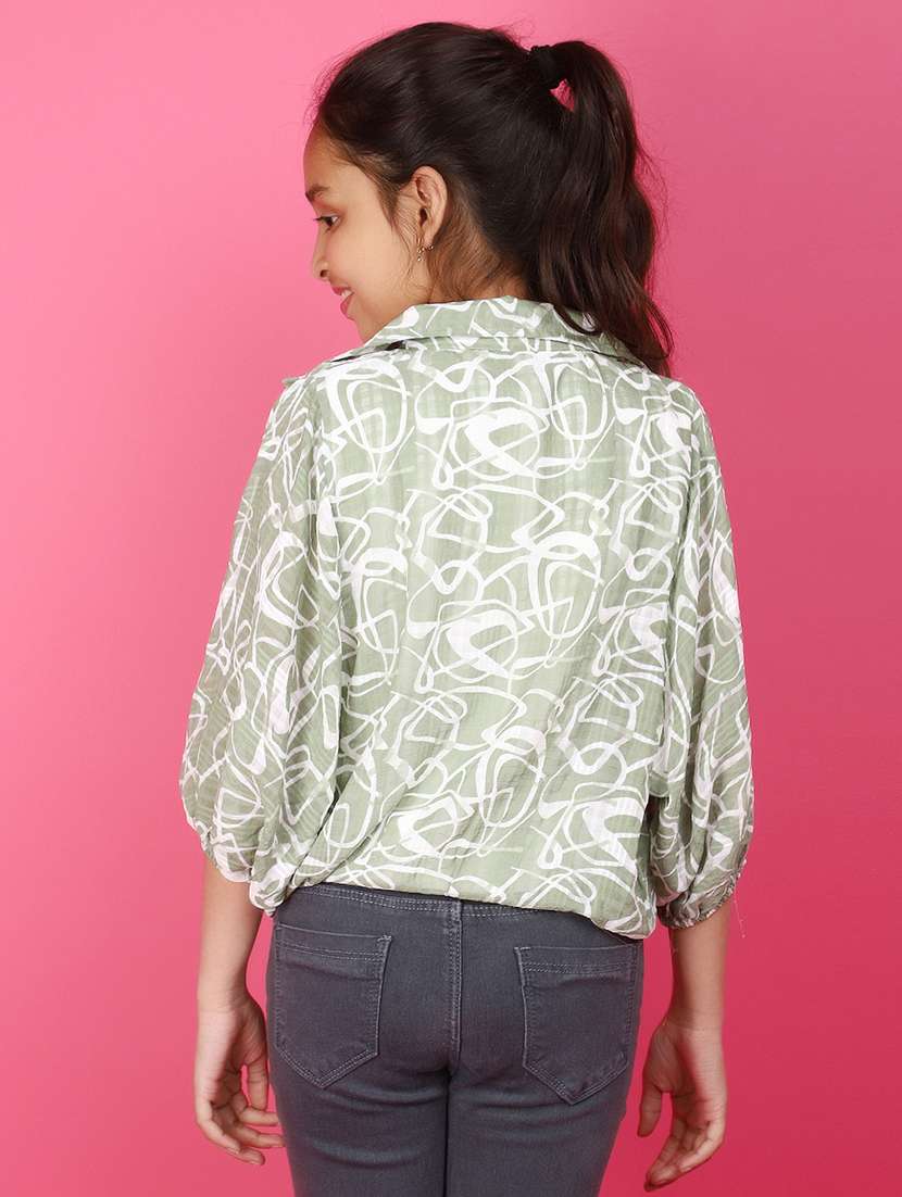 green cotton top - 20893816 -  Standard Image - 3