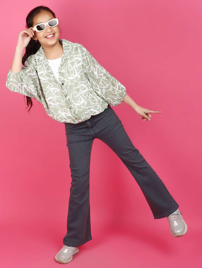 green cotton top - 20893816 -  Standard Image - 5