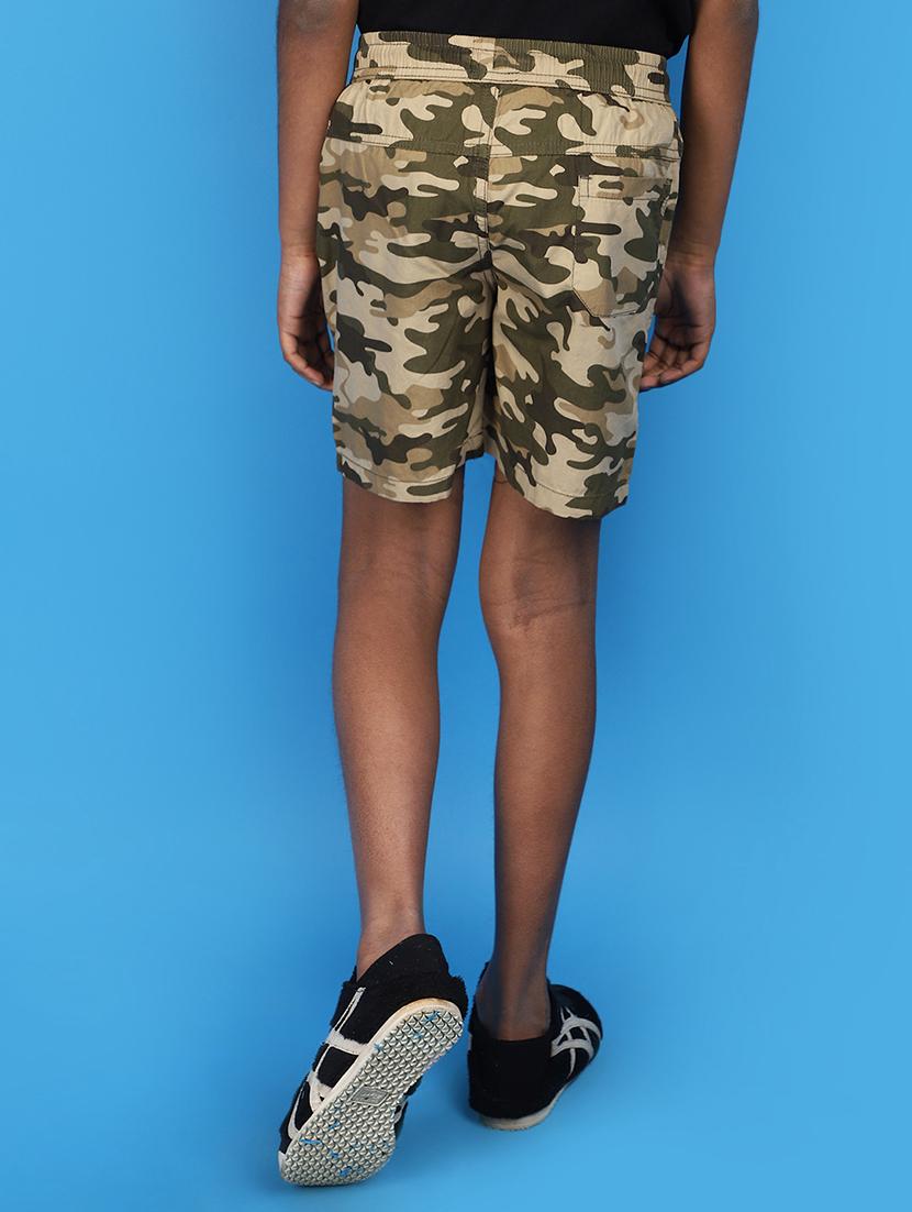beige cotton shorts & three fourth - 20893893 - Standard Image - 3