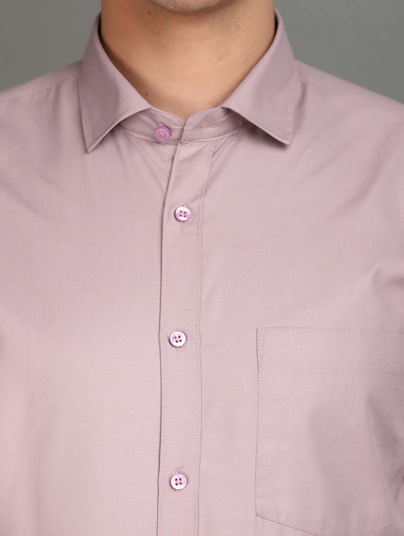 men mauve regular fit solid formal shirt - 20893901 -  Standard Image - 5