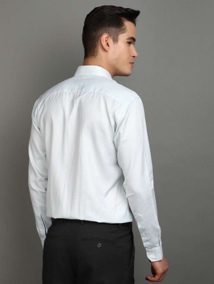 white cotton blend formal shirt - 20893903 -  Standard Image - 3