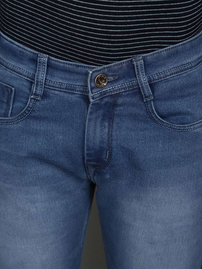 men mid rise washed denim jeans - 20894003 -  Standard Image - 5
