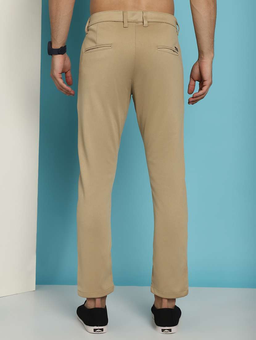 beige cotton chinos casual trousers - 20894826 -  Standard Image - 3