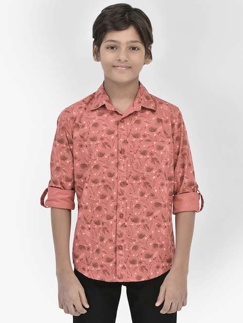 boys' floral printed regular shirt - 20894972 - Standard Image - 0