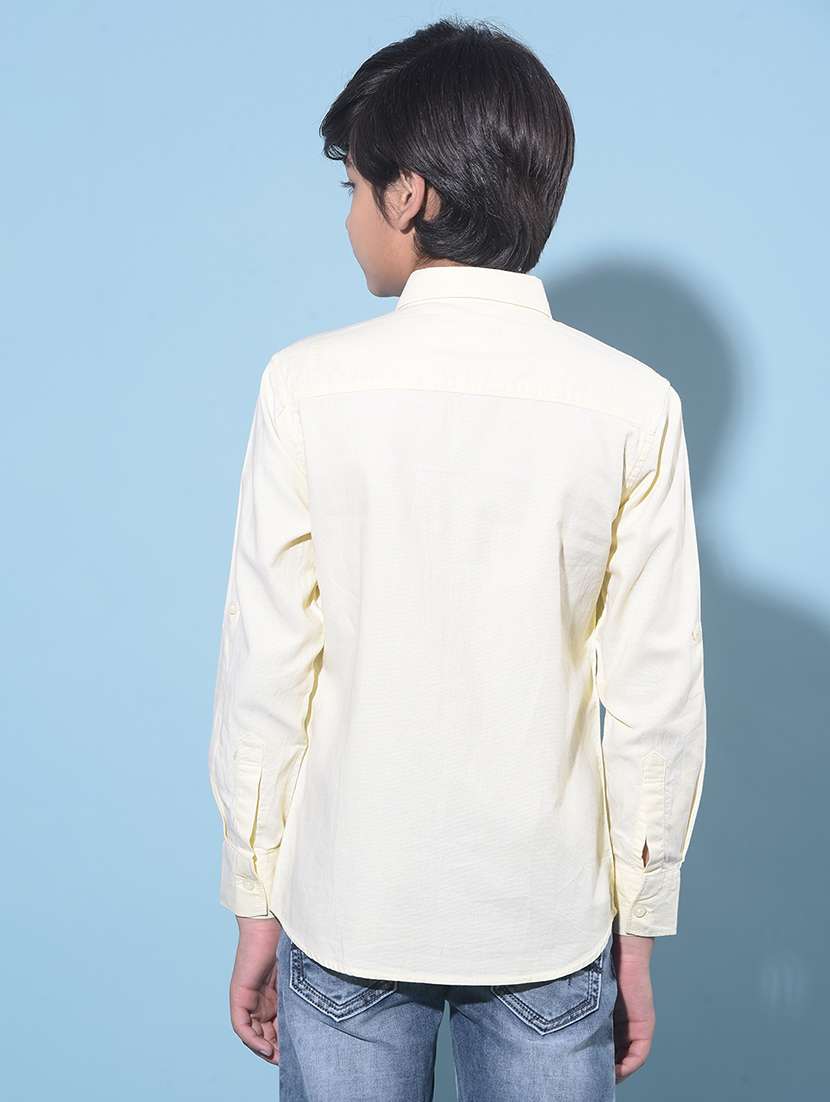 boys' classic solid color regular shirt - 20894981 -  Standard Image - 3