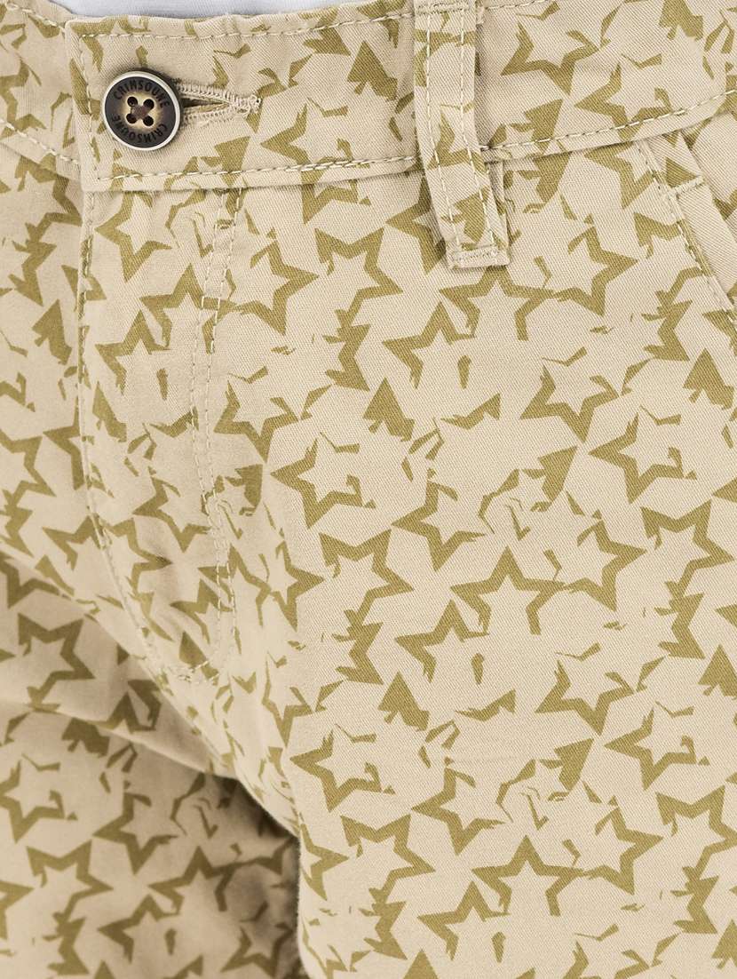 kids beige printed three fourth shorts - 20894995 -  Standard Image - 5