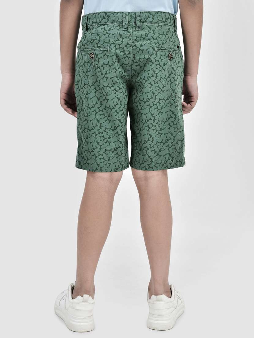 kids green printed three fourth shorts - 20894996 -  Standard Image - 3