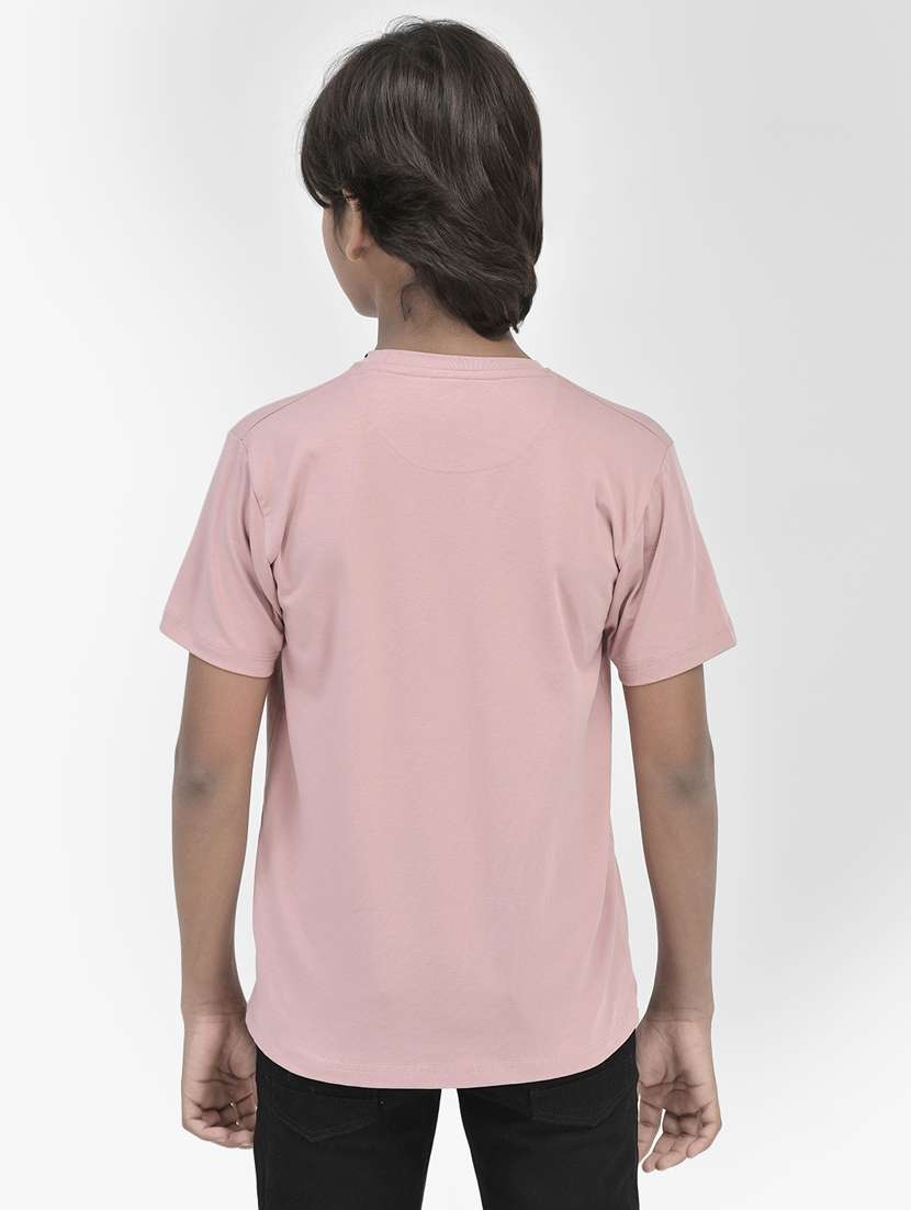 mauve cotton typographic t-shirt - 20895026 -  Standard Image - 3