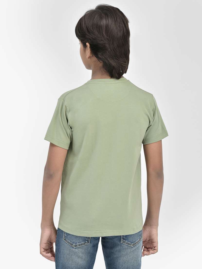 green cotton typographic t-shirt - 20895027 -  Standard Image - 3