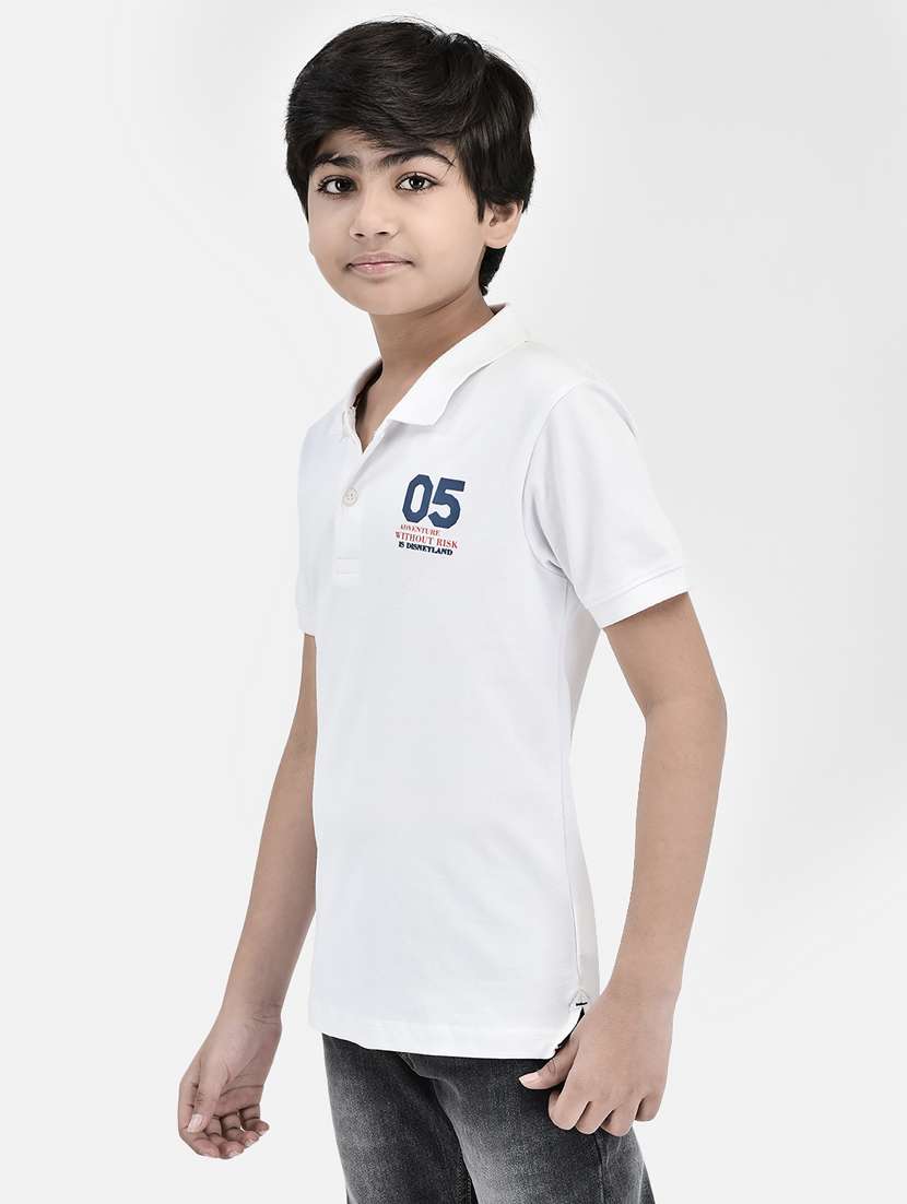 white cotton blend tshirt