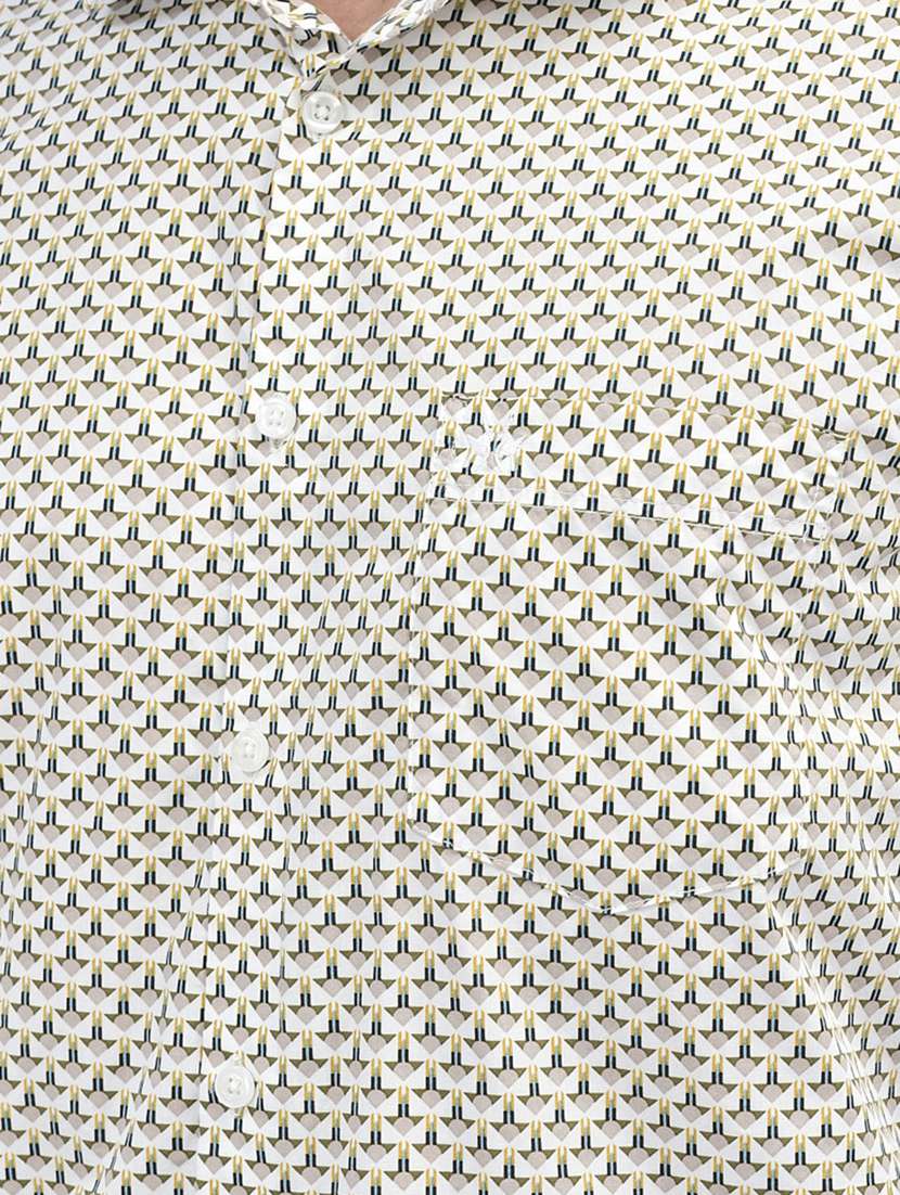 off white cotton casual shirt - 20895180 -  Standard Image - 5