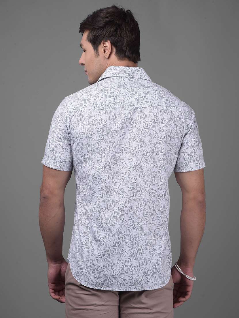 men collared short sleeve casual shirt - 20895213 -  Standard Image - 3