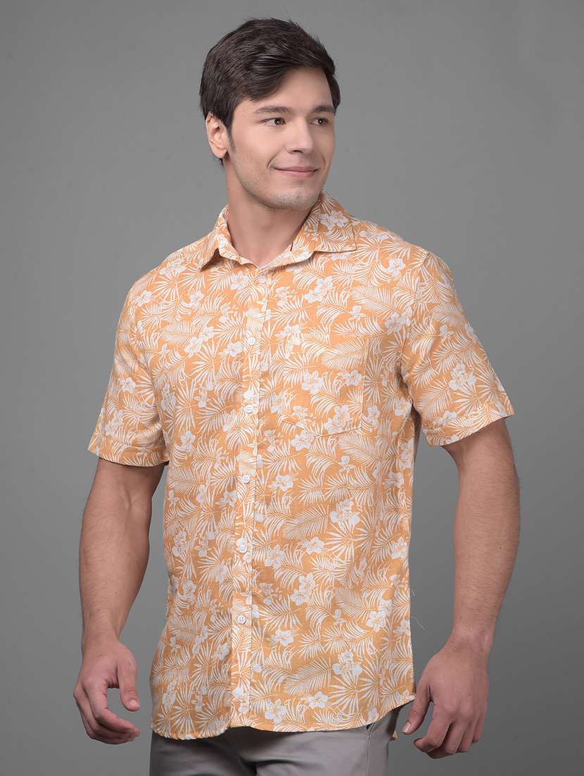 men collared short sleeve casual shirt