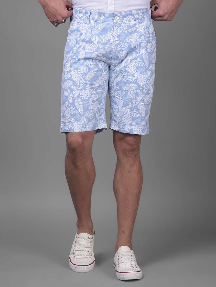 men mid rise cotton bermuda shorts