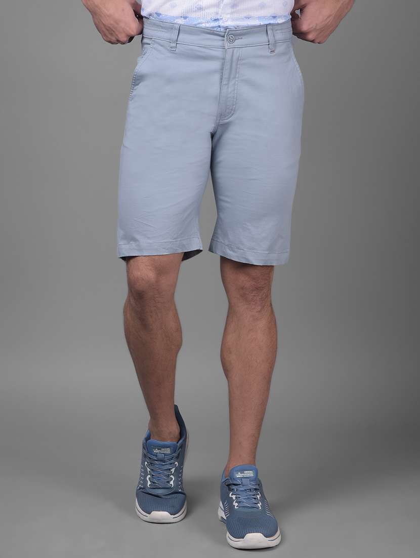 men mid rise cotton bermuda shorts