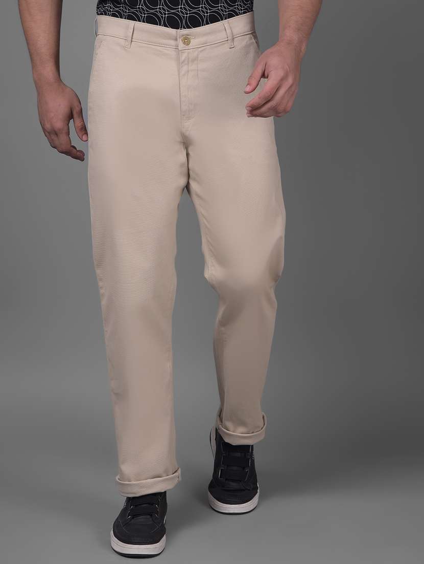 men mid rise chinos casual trouser