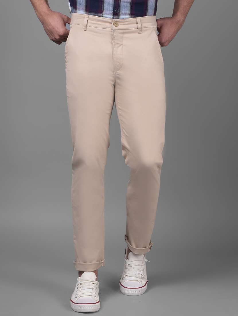 men mid rise chinos casual trouser