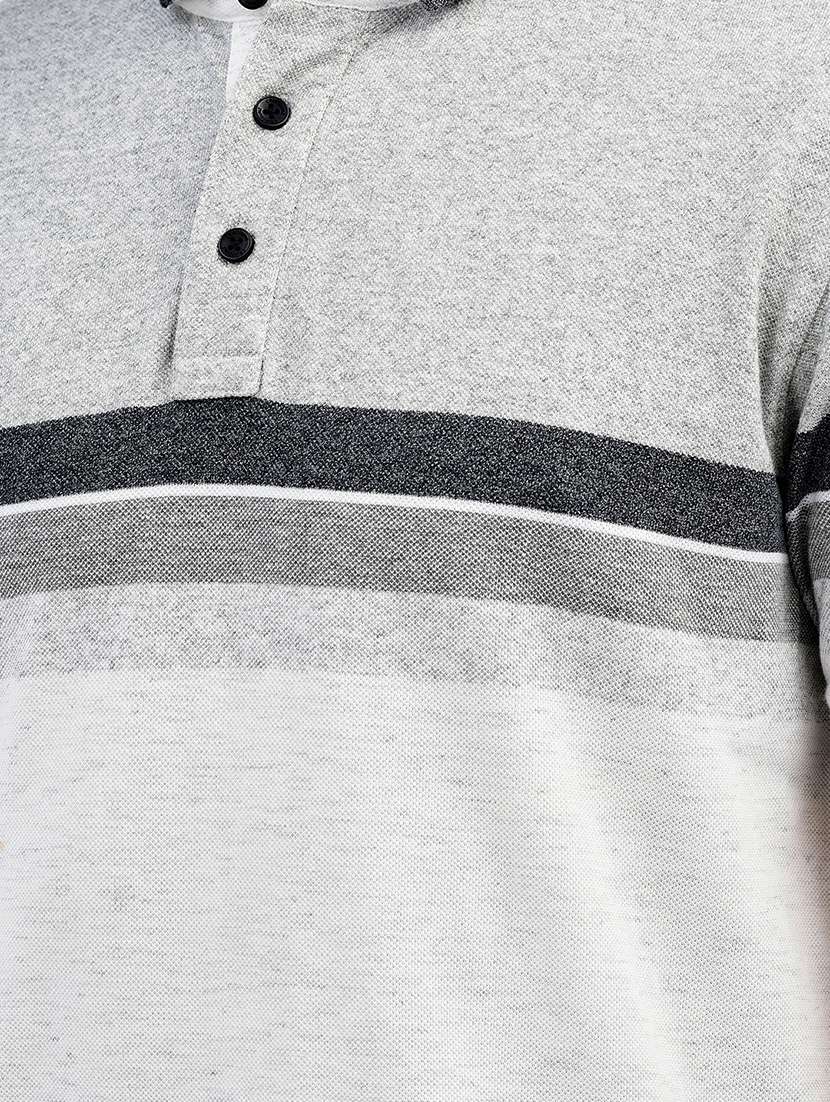 grey cotton color block t-shirt - 20895309 - Standard Image - 5