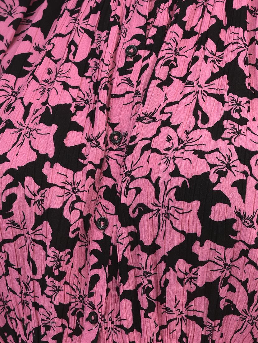 women black floral printed a-line dress - 20895341 - Standard Image - 5