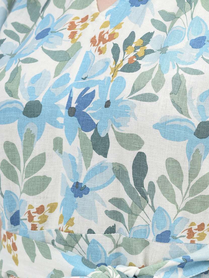 women white floral printed a-line dress - 20895342 -  Standard Image - 5