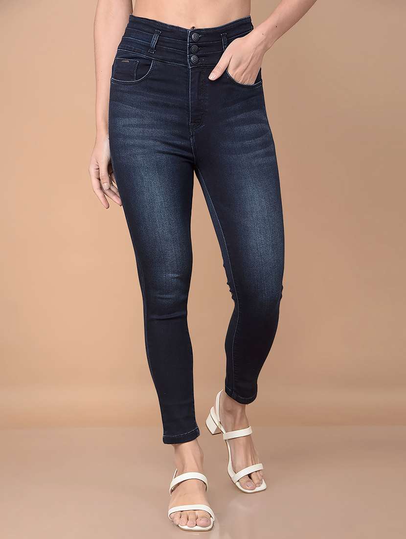 women mid rise denim jeans
