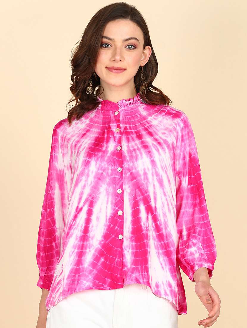 tie & dyed high-low shirt - 20896216 -  Zoom Image - 0