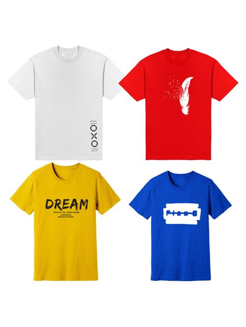 pack of 4 printed t-shirt - 20896529 -  Standard Image - 0