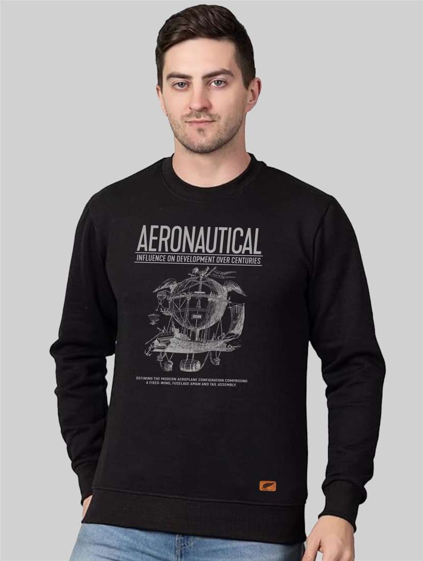 men front print long sleeve sweatshirt - 20896845 -  Zoom Image - 0