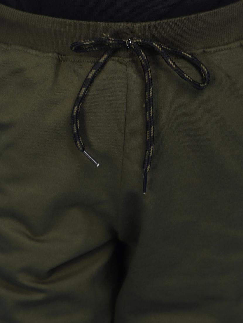 green cotton shorts & three fourth - 20901257 - Standard Image - 5