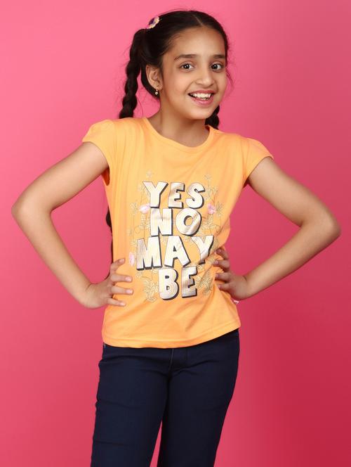 orange cotton regular tee - 20901271 -  Standard Image - 0