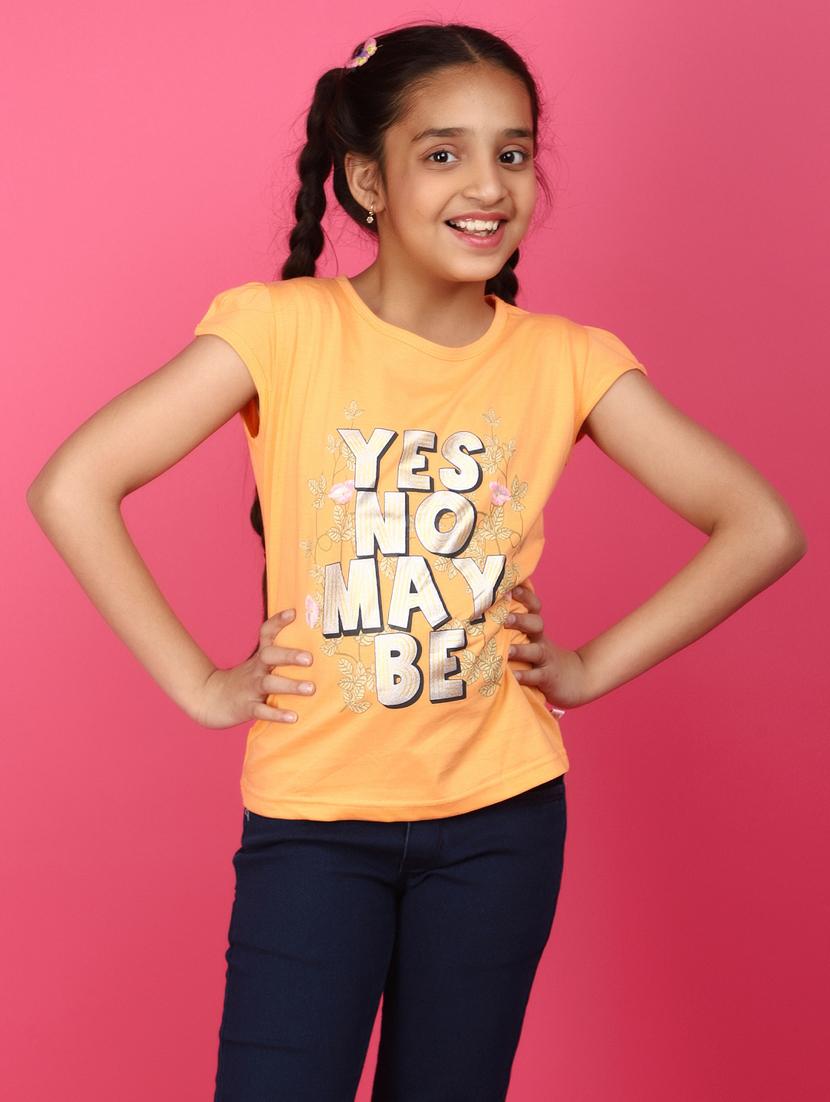 orange cotton regular tee - 20901271 -  Zoom Image - 0