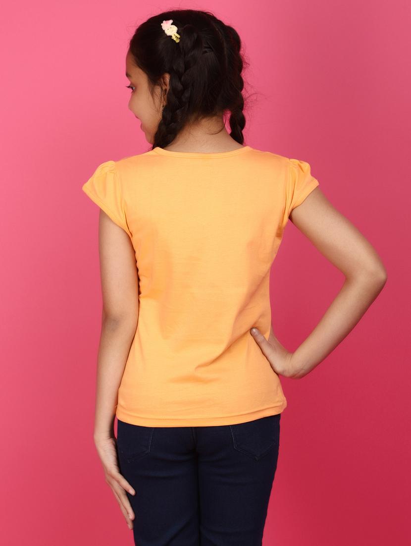 orange cotton regular tee - 20901271 - Standard Image - 3