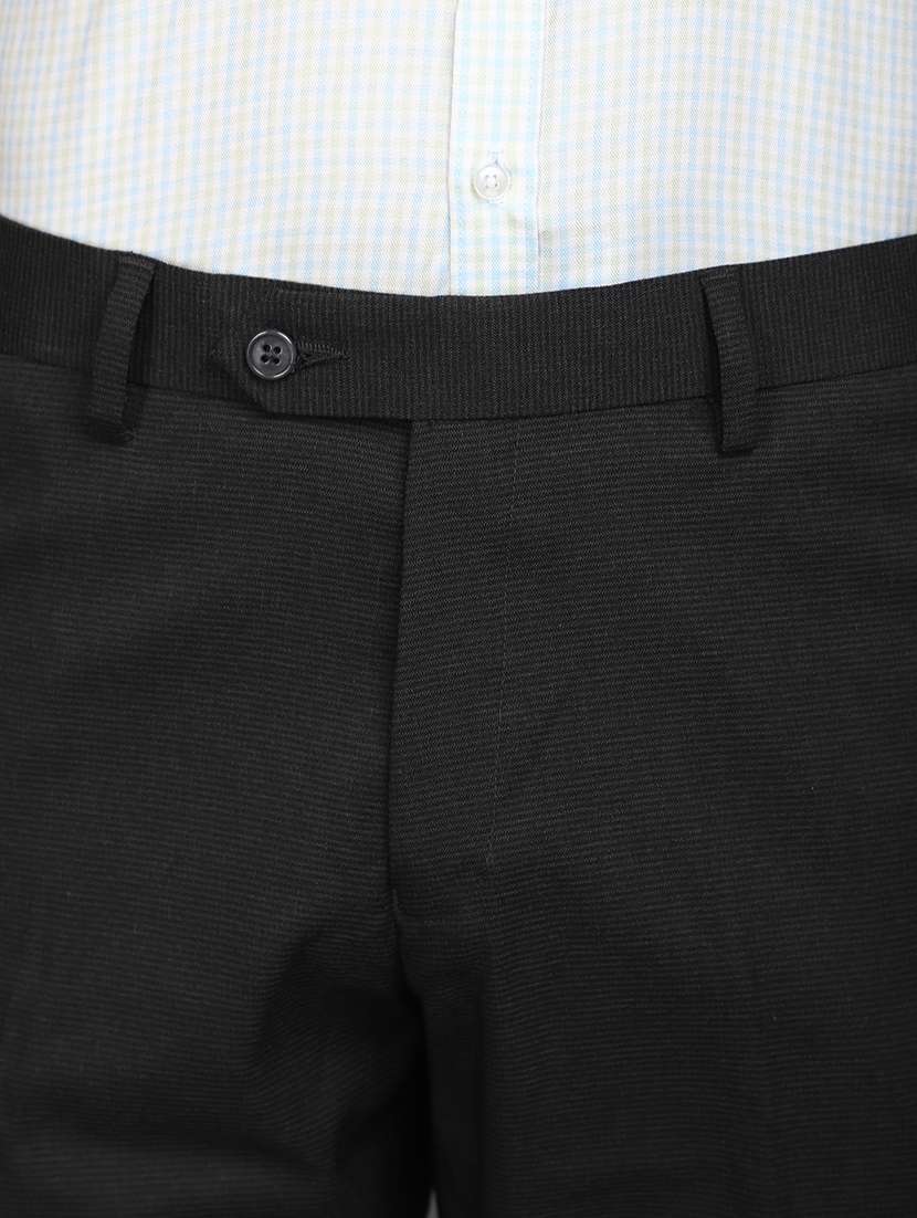 black cotton flat front  formal trouser - 20901304 -  Standard Image - 5