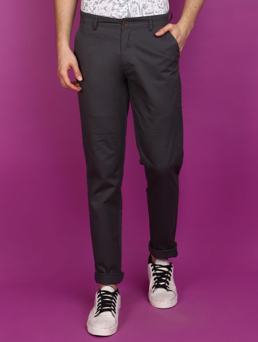 men solid ankle length chinos  - 20901307 -  Zoom Image - 0
