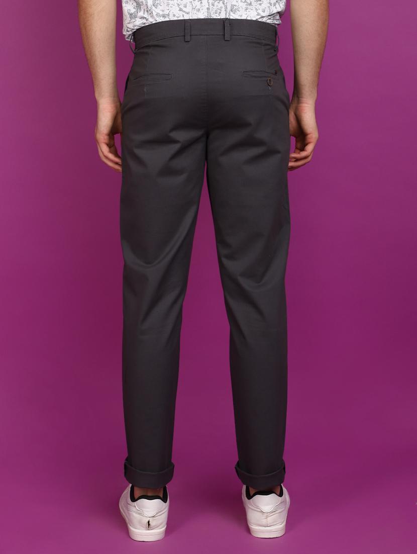 men solid ankle length chinos - 20901307 - Standard Image - 3