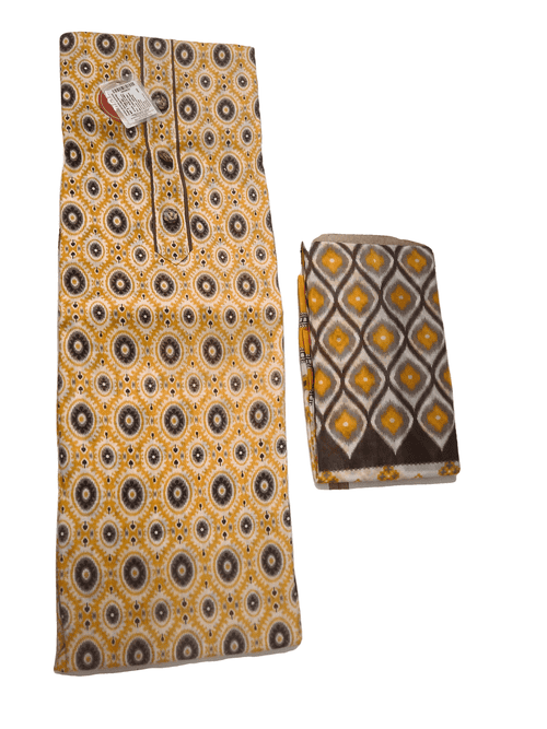 yellow poly cotton ethnic dress - 20901331 - Standard Image - 0