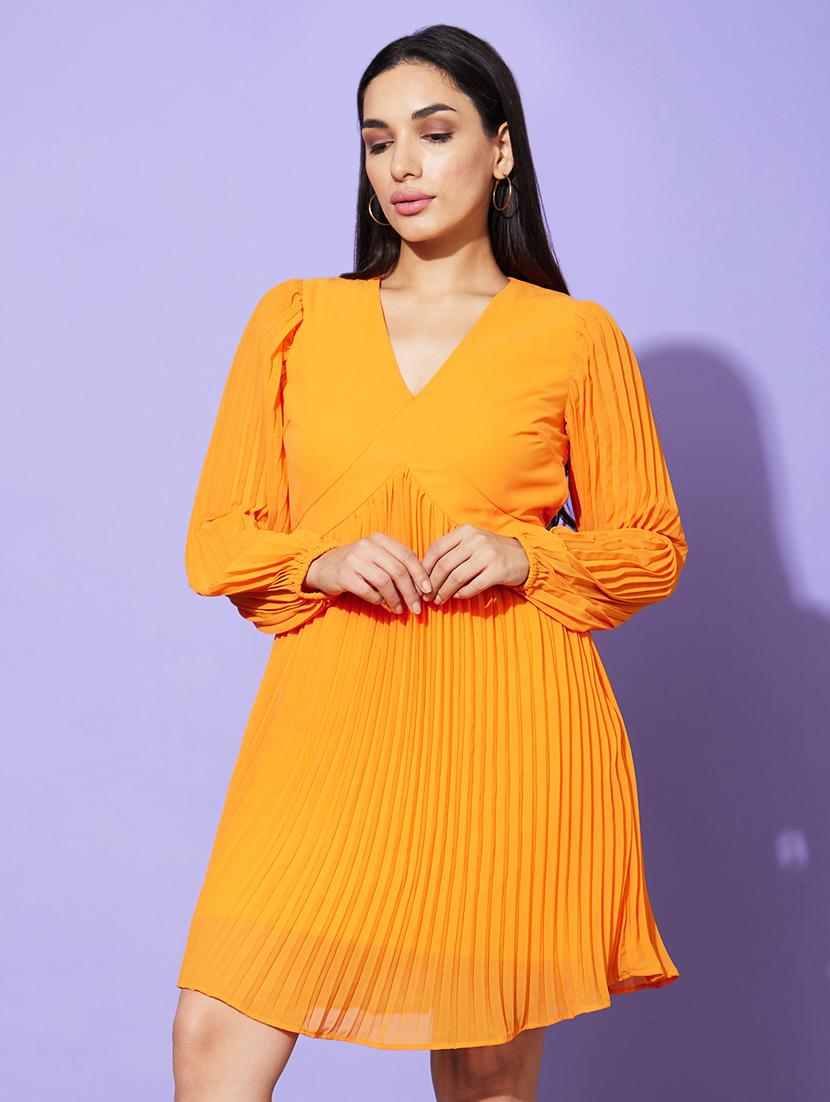 women's fit & flare solid color dress - 20901448 - Zoom Image - 0