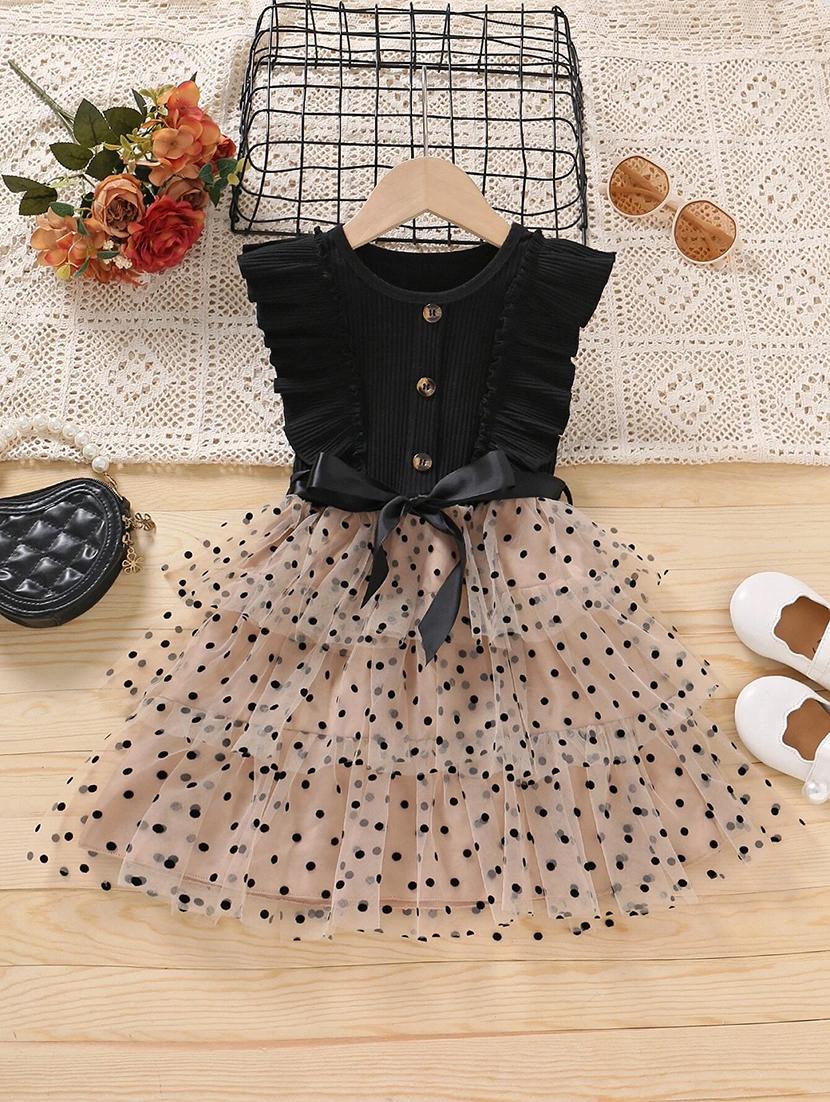 girls polka dots layered frock - 20901518 - Zoom Image - 0