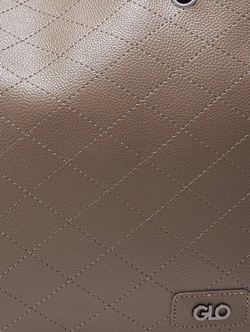 brown leatherette (pu) regular tote - 20906602 - Standard Image - 3