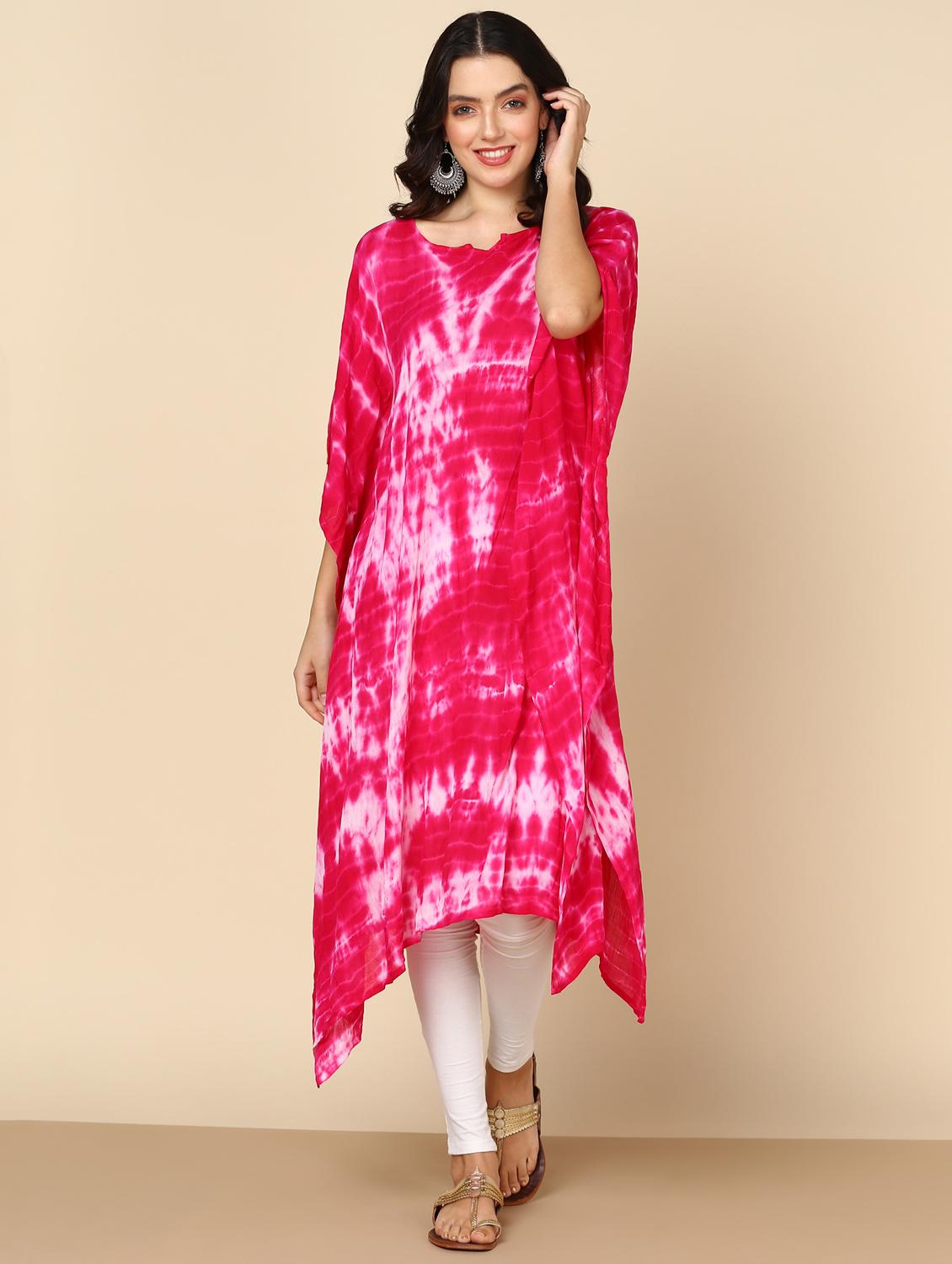 women tie & dye relaxed fit kaftan tunic - 20906621 -  Zoom Image - 0