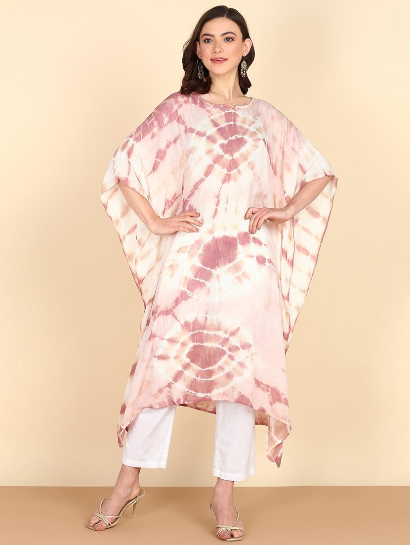 women tie & dye relaxed fit kaftan tunic - 20906623 -  Zoom Image - 0