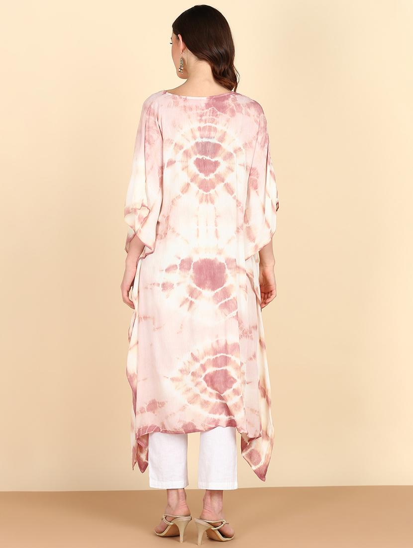 women tie & dye relaxed fit kaftan tunic - 20906623 - Standard Image - 3