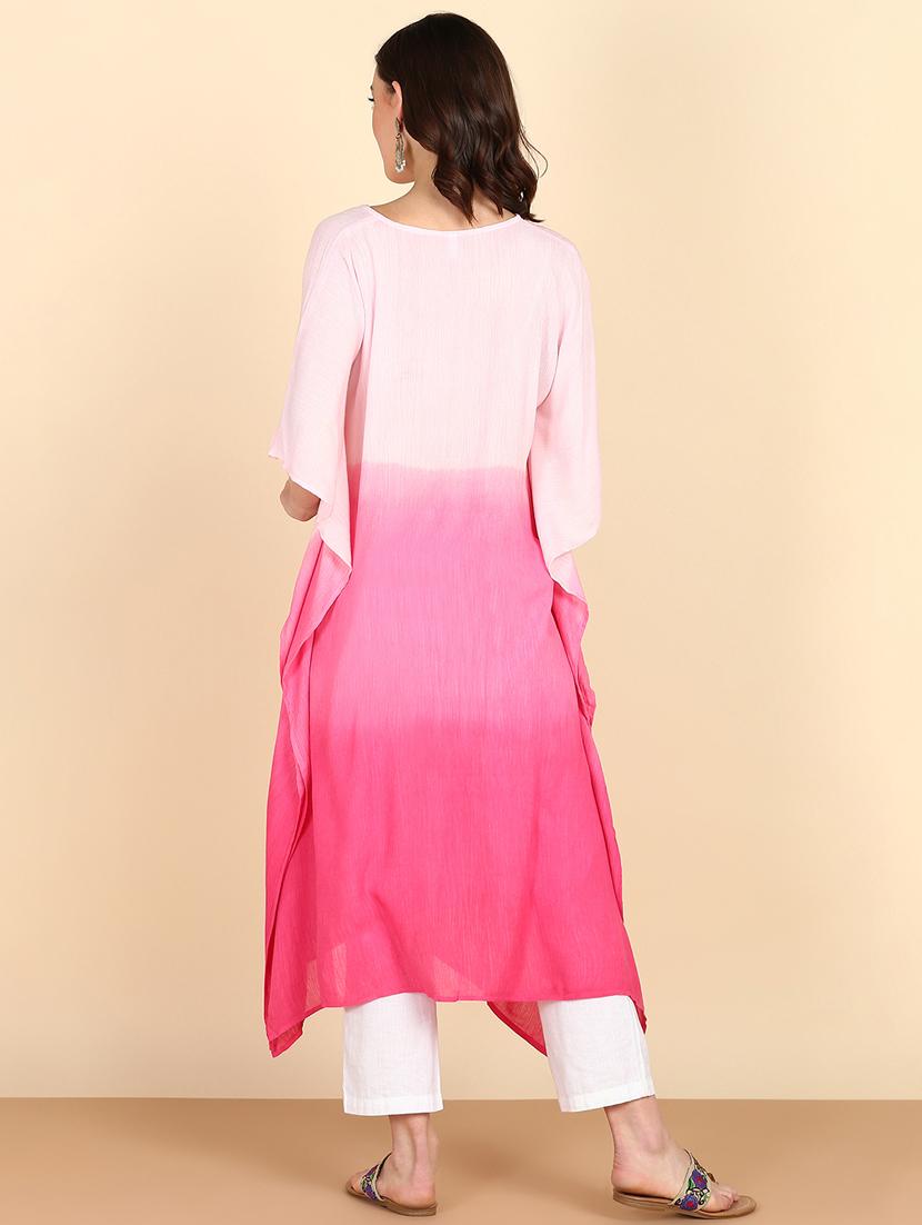 women tie & dye relaxed fit kaftan tunic - 20906624 - Standard Image - 3