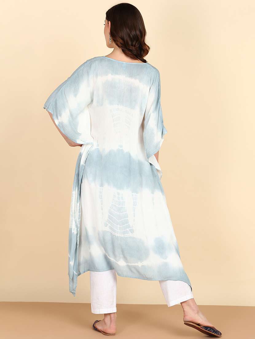 women tie & dye relaxed fit kaftan tunic - 20906625 - Standard Image - 3