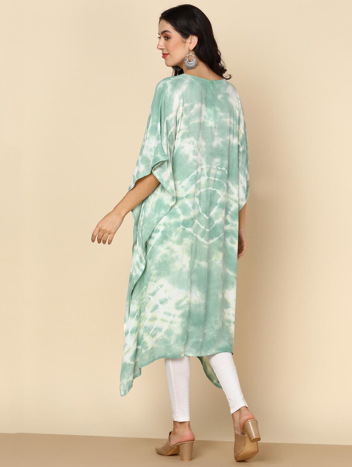 women tie & dye relaxed fit kaftan tunic - 20906628 - Standard Image - 3