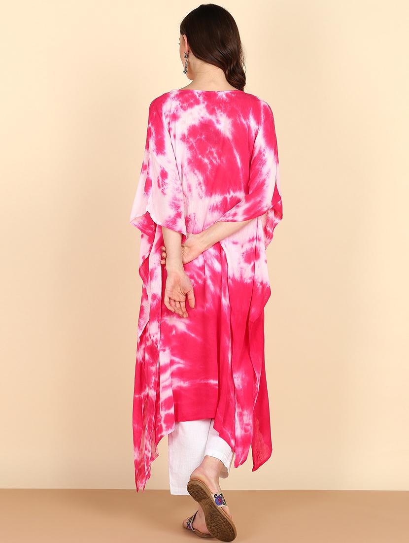 women tie & dye relaxed fit kaftan tunic - 20906629 - Standard Image - 3